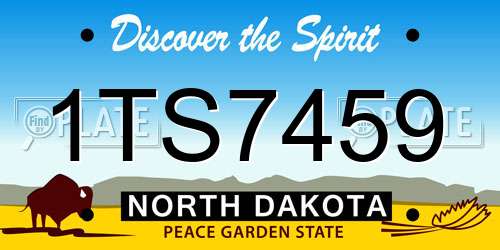 1TS7459 North Dakota License Plate