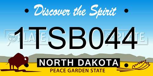 1TSB044 North Dakota License Plate
