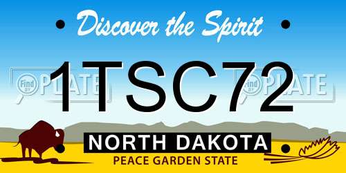 1TSC72 North Dakota License Plate
