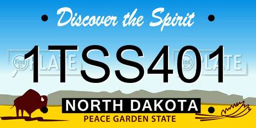 1TSS401 North Dakota License Plate