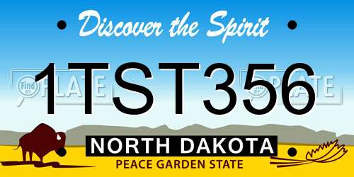 1TST356 North Dakota License Plate