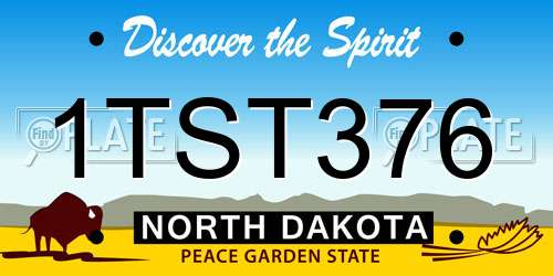 1TST376 North Dakota License Plate