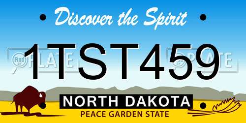 1TST459 North Dakota License Plate