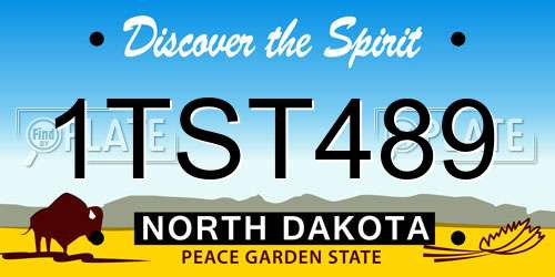 1TST489 North Dakota License Plate