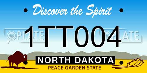 1TT004 North Dakota License Plate