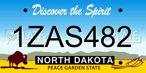 1ZAS482 North Dakota License Plate