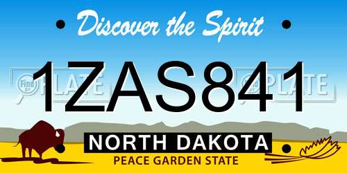 1ZAS841 North Dakota License Plate