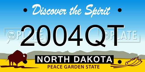 2004QT North Dakota License Plate