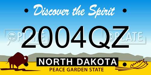 2004QZ North Dakota License Plate