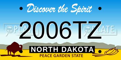2006TZ North Dakota License Plate