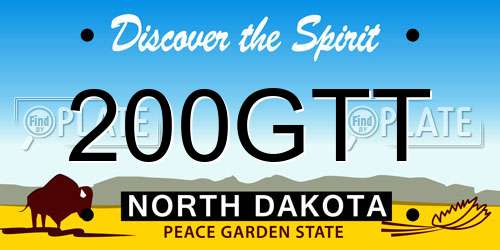 200GTT North Dakota License Plate