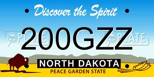 200GZZ North Dakota License Plate
