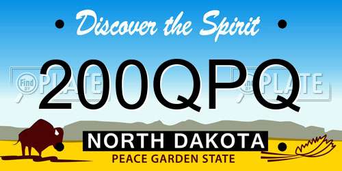 200QPQ North Dakota License Plate