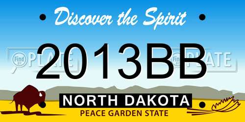 2013BB North Dakota License Plate