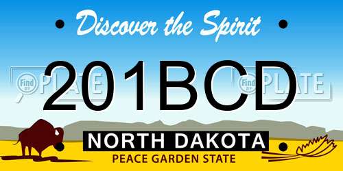 201BCD North Dakota License Plate