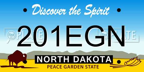 201EGN North Dakota License Plate