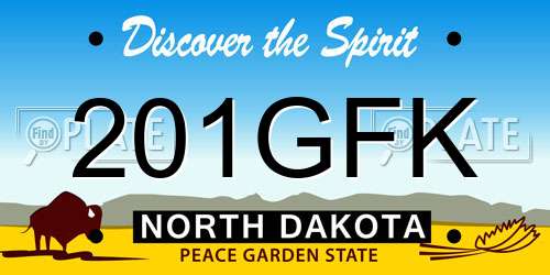 201GFK North Dakota License Plate