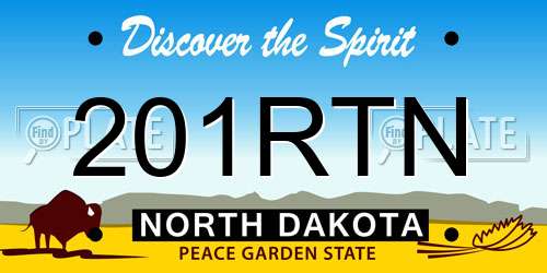 201RTN North Dakota License Plate