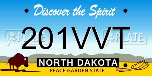 201VVT North Dakota License Plate