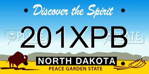 201XPB North Dakota License Plate