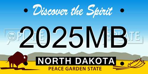 2025MB North Dakota License Plate