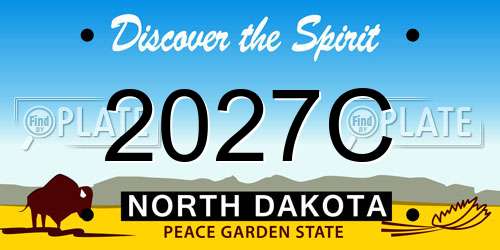 2027C North Dakota License Plate