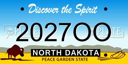 2027OO North Dakota License Plate