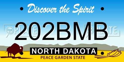 202BMB North Dakota License Plate