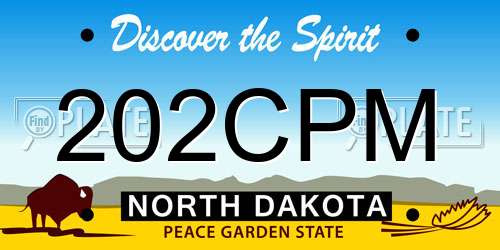 202CPM North Dakota License Plate