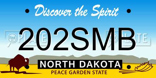 202SMB North Dakota License Plate