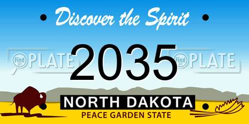 2035 North Dakota License Plate