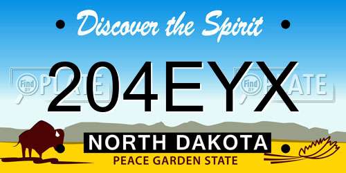 204EYX North Dakota License Plate