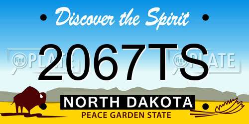 2067TS North Dakota License Plate