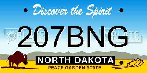 207BNG North Dakota License Plate