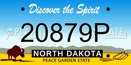 20879P North Dakota License Plate