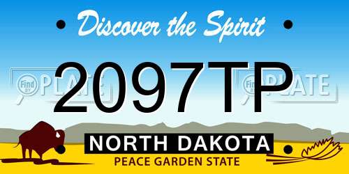 2097TP North Dakota License Plate
