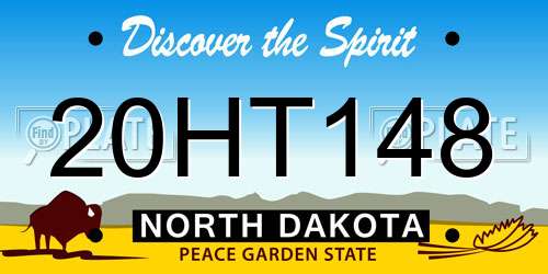 20HT148 North Dakota License Plate