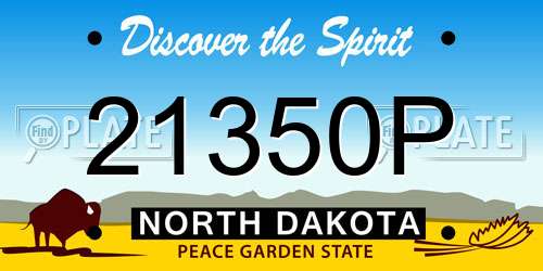 21350P North Dakota License Plate