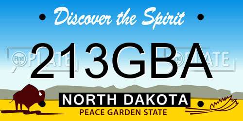 213GBA North Dakota License Plate
