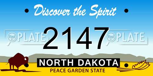 2147 North Dakota License Plate