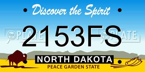 2153FS North Dakota License Plate