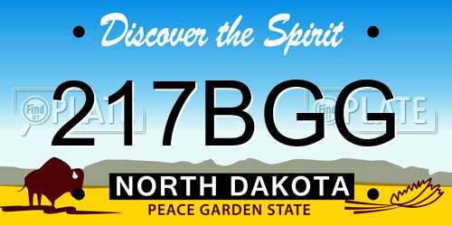 217BGG North Dakota License Plate