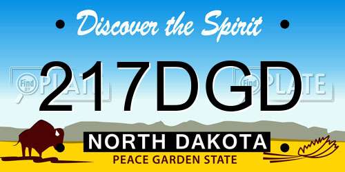 217DGD North Dakota License Plate