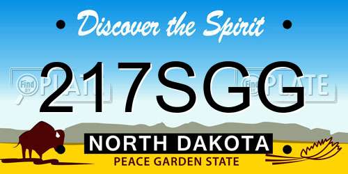 217SGG North Dakota License Plate