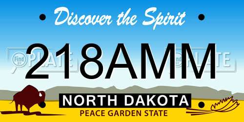 218AMM North Dakota License Plate