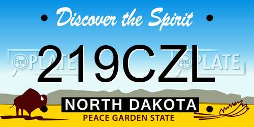 219CZL North Dakota License Plate