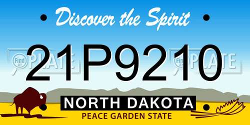 21P9210 North Dakota License Plate