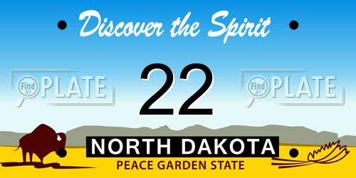 22 North Dakota License Plate