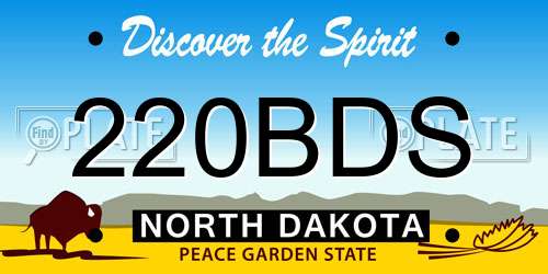 220BDS North Dakota License Plate