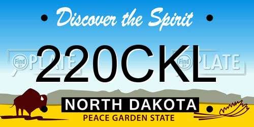 220CKL North Dakota License Plate